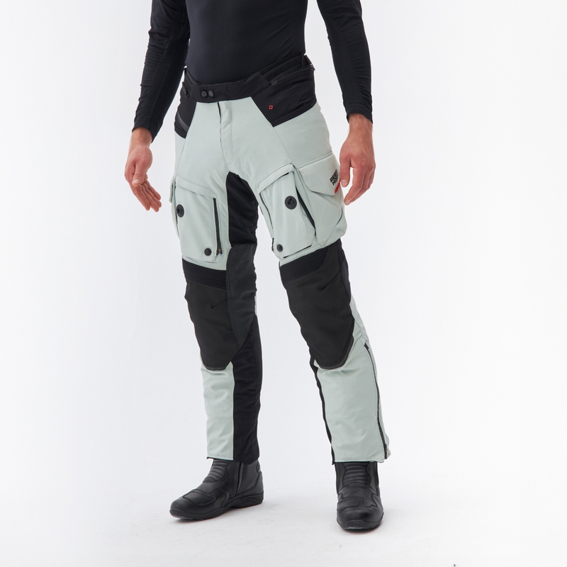 Rebelhorn Range Motorradhose grau-schwarz-rot