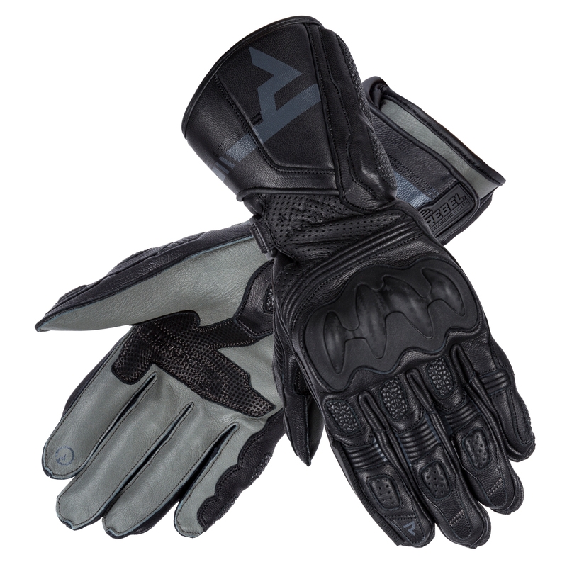 Women's Rebelhorn ST Lange Schwarze Motorradhandschuhe Ausverkauf