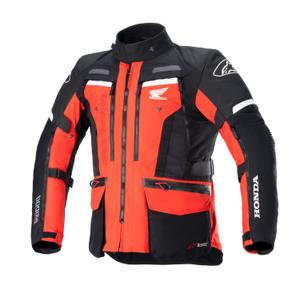 Motorradjacke Alpinestars Bogota PRO Drystar Honda Kollektion 2024 Fluo rot und schwarz