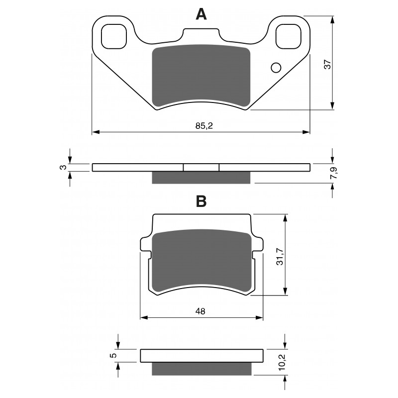 Bremsbeläge GOLDFREN K5
