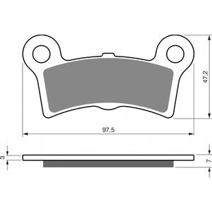 Bremsbeläge GOLDFREN 354 S3 (1 set = 4 pcs)