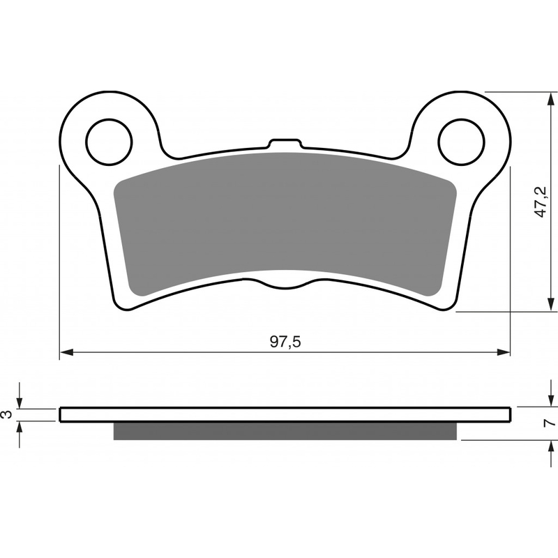 Bremsbeläge GOLDFREN S3 (1 set = 4 pcs)
