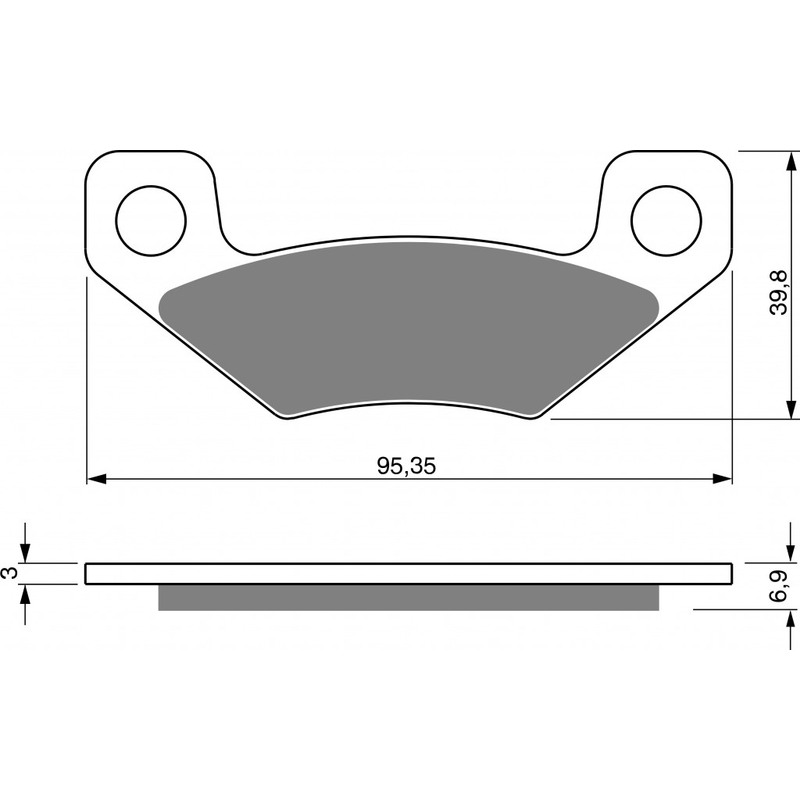 Bremsbeläge GOLDFREN S3 für ATV CAN-AM DS 450 2008-2014, ATV CAN-AM DS 450 X 2008-2014
