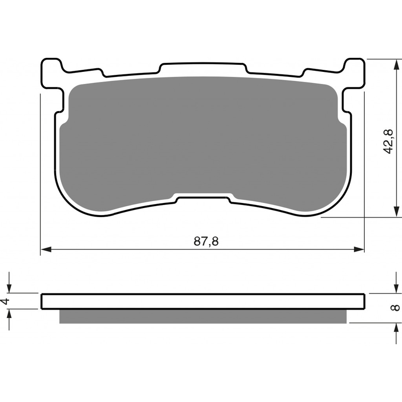 Bremsbeläge GOLDFREN S33 STREET REAR (1 set = 4 pcs)