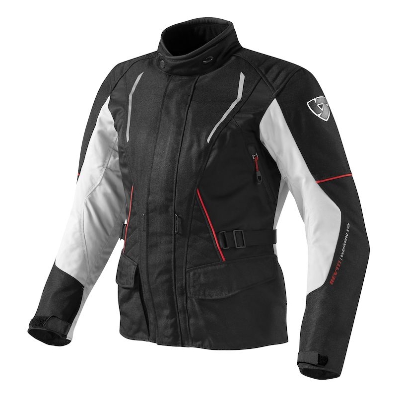 Revit Monroe Motorradjacke in Schwarz und Silber für Frauen