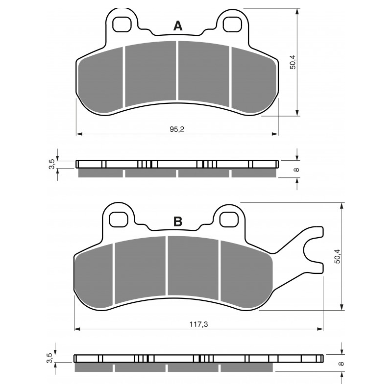 Bremsbeläge GOLDFREN S33 OFF-ROAD REAR für ATV CAN-AM Maverick 1000 2017-2018