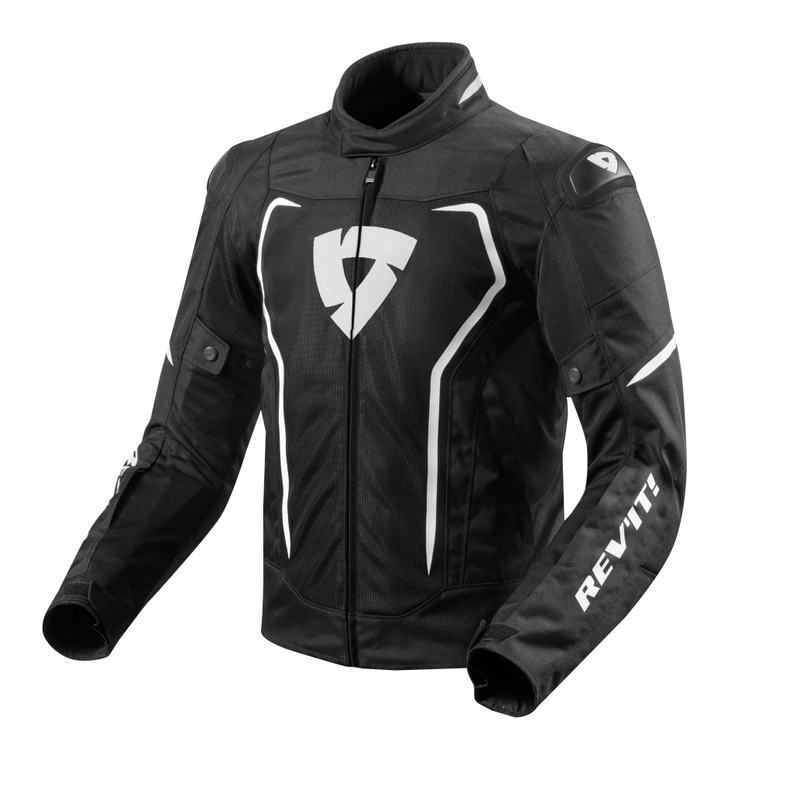 Revit Vertex air schwarz und weiß Motorradjacke
