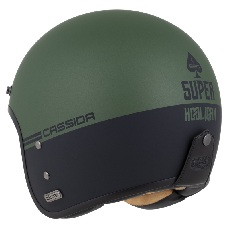 Jethelm Cassida Eso Super Hooligan schwarz matt-metallic grün
