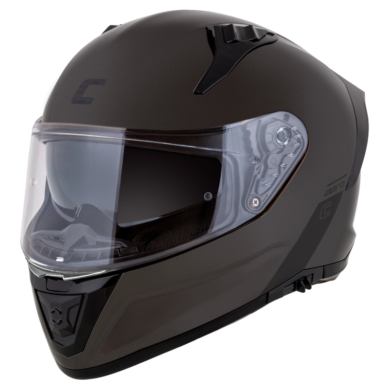 Cassida Aero Super Mono Integralhelm, glänzend schwarz, Chrom-Schwarz