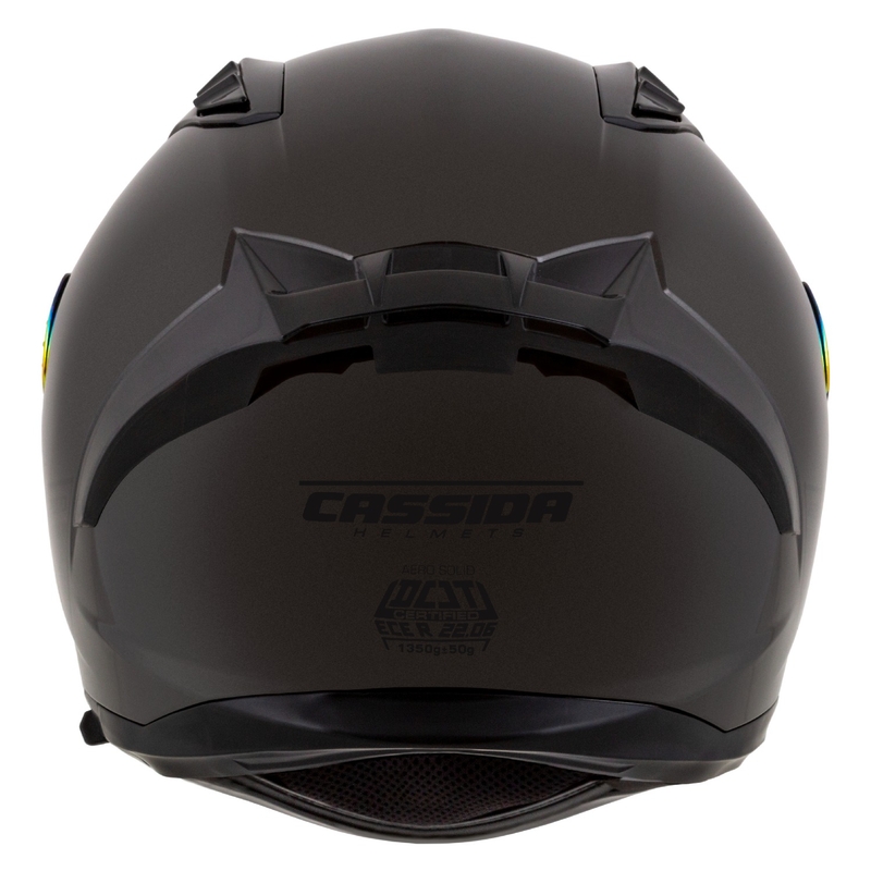 Cassida Aero Super Mono Integralhelm, glänzend schwarz, Chrom-Schwarz