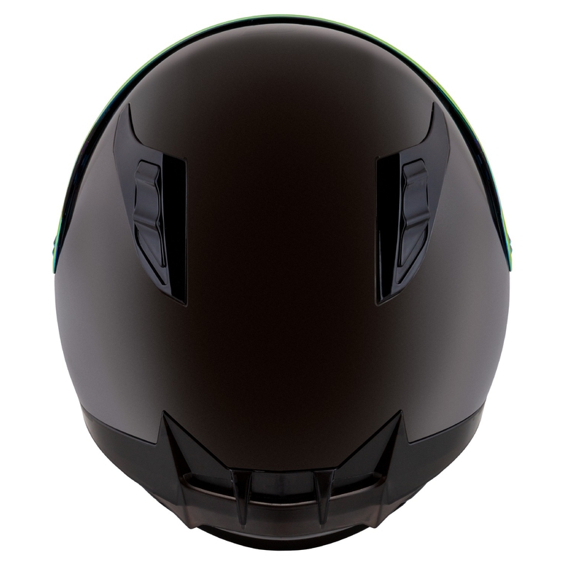Cassida Aero Super Mono Integralhelm, glänzend schwarz, Chrom-Schwarz