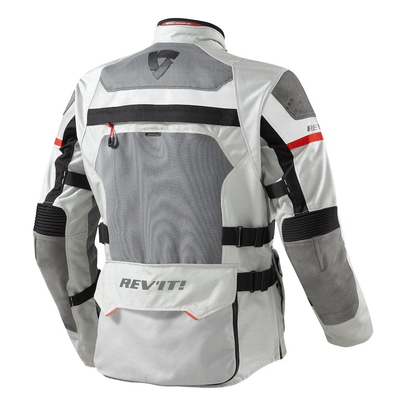 Revit Cayenne Pro hellgrau-rot Motorradjacke Ausverkauf