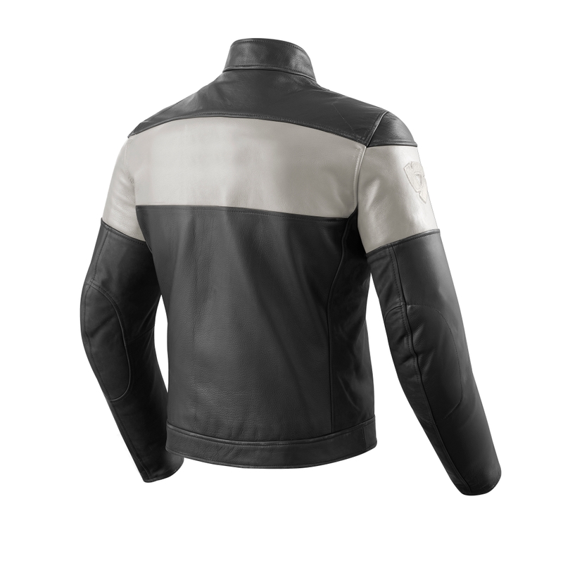 Revit Nova Vintage Schwarz und Weiß Motorrad Jacke