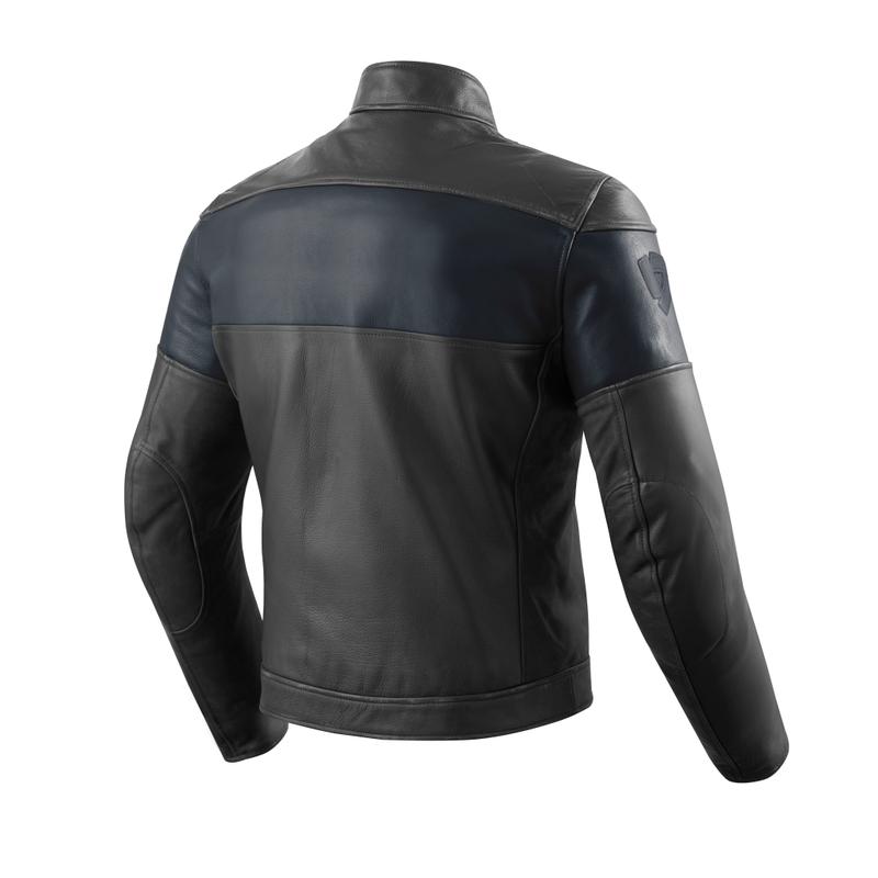 Revit Nova Vintage Schwarz und Blau Motorrad Jacke