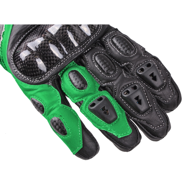 Motorradhandschuhe Tschul 212 schwarz-grün Ausverkauf