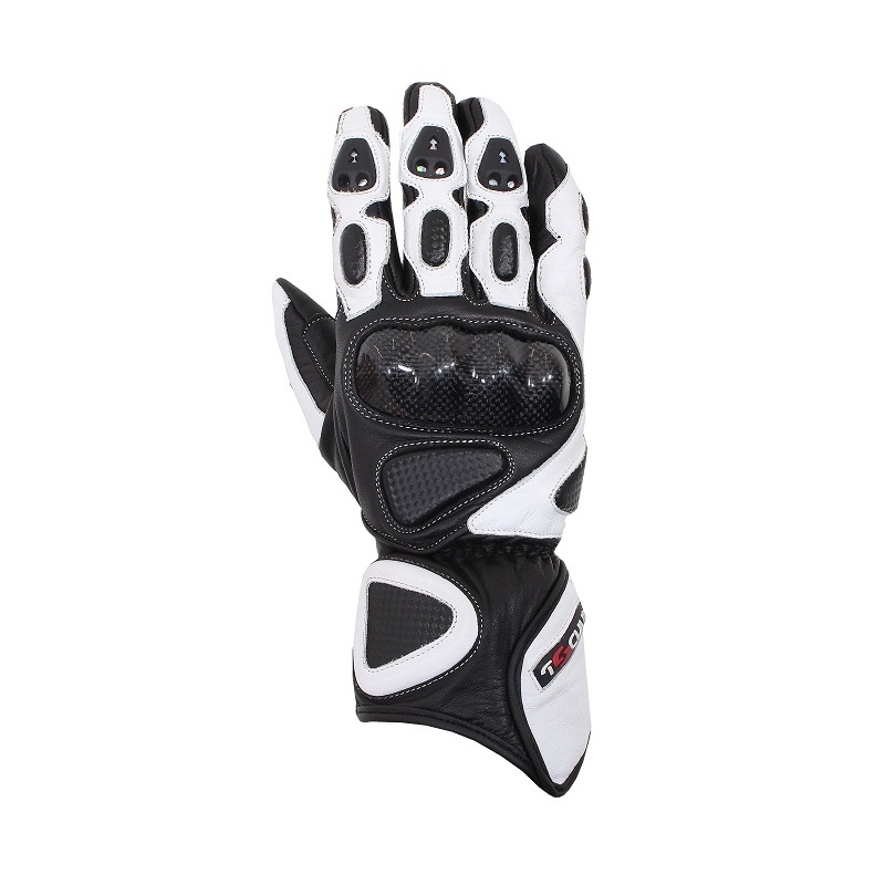 Motorradhandschuhe Tschul 212 schwarz und weiß Ausverkauf