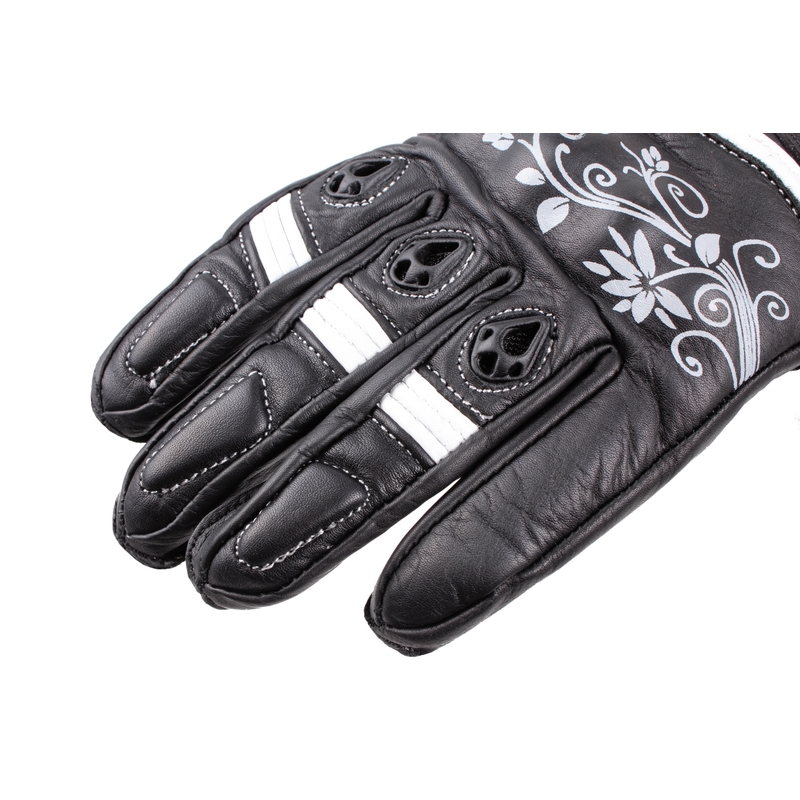 Damen Motorradhandschuhe Tschul 301 Schwarz und Weiß Ausverkauf