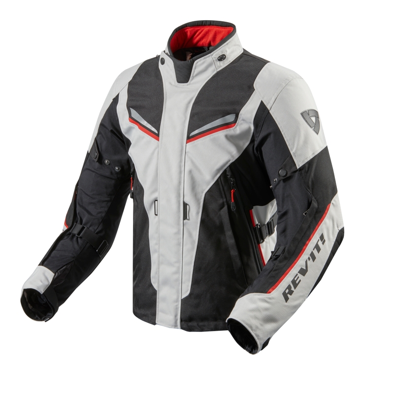 Revit Vapor 2 Schwarz und Silber Motorrad Jacke Ausverkauf