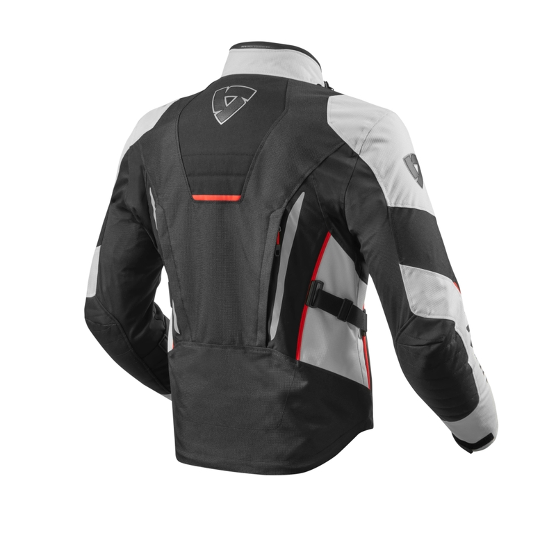 Revit Vapor 2 Schwarz und Silber Motorrad Jacke Ausverkauf