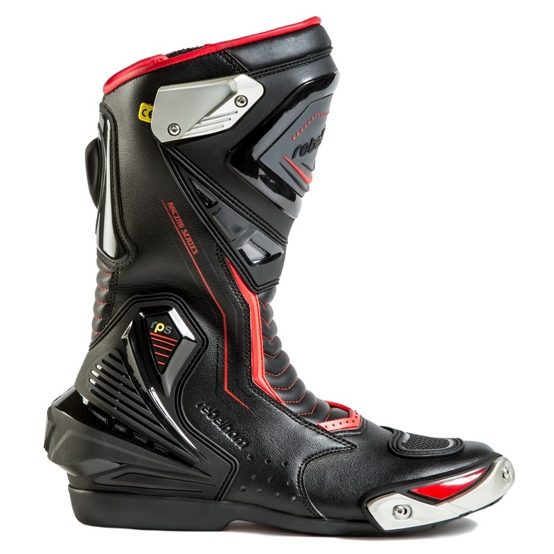 Rebelhorn Piston II CE schwarz-fluo rot Motorradstiefel Ausverkauf