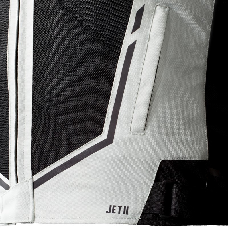 Moto-Jacke Ozone Jet II grau-schwarz Ausverkauf
