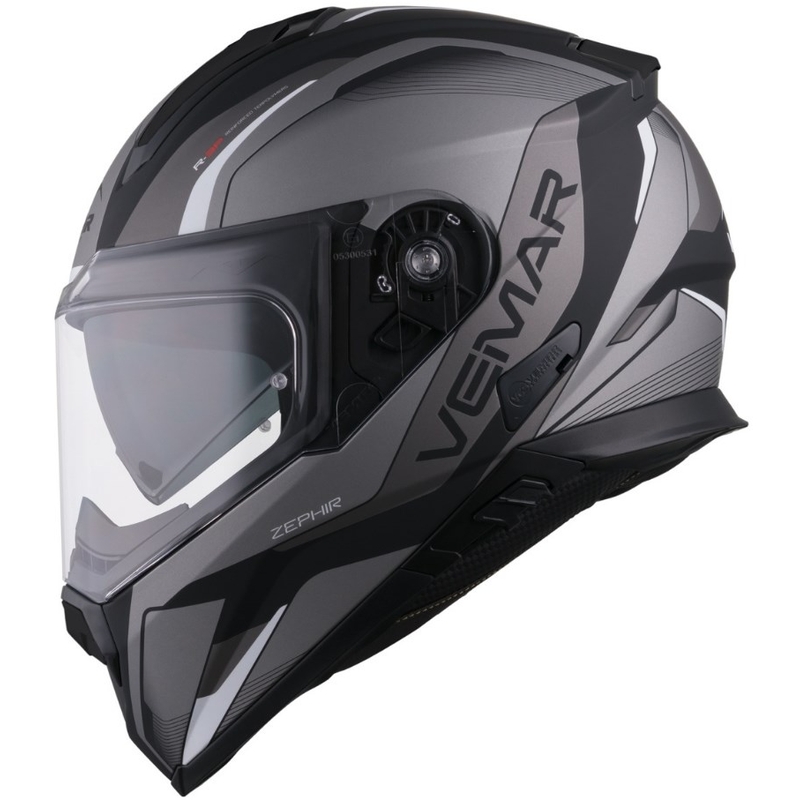 Integralhelm Vemar Zephir Lunar schwarz matt-weiß-silber Ausverkauf