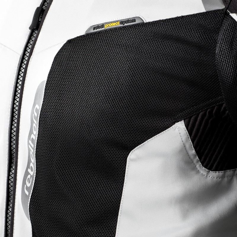 Motorradjacke Rebelhorn Hiflow III silber-schwarz