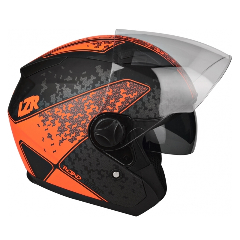 Open Helm Lazer JH-1 Road Tech schwarz-fluo rot Ausverkauf