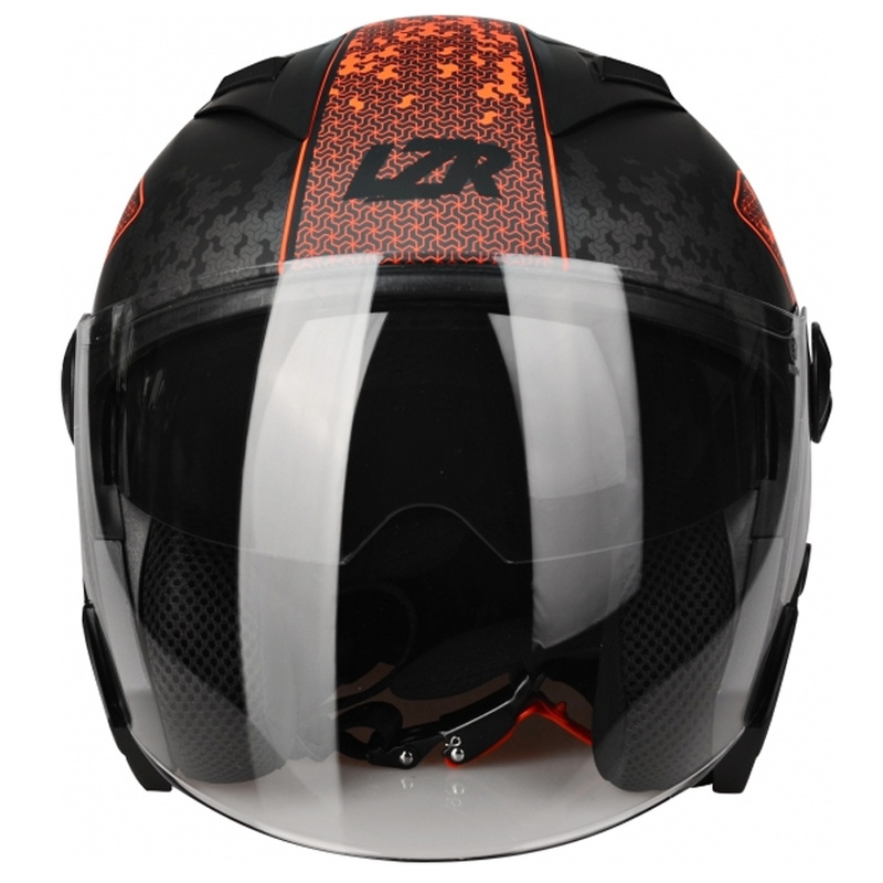 Open Helm Lazer JH-1 Road Tech schwarz-fluo rot Ausverkauf