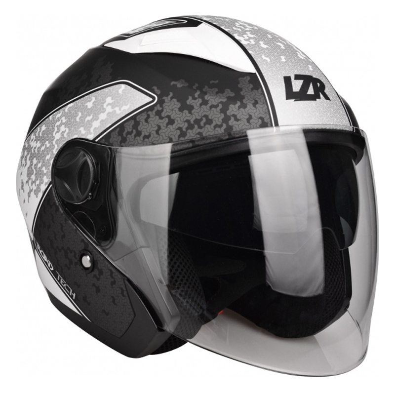 Open Helmet Lazer JH-1 Road Tech schwarz und weiß matt Ausverkauf