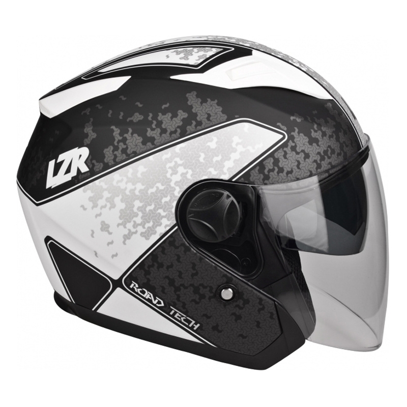 Open Helmet Lazer JH-1 Road Tech schwarz und weiß matt Ausverkauf