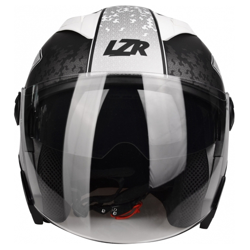 Open Helmet Lazer JH-1 Road Tech schwarz und weiß matt Ausverkauf