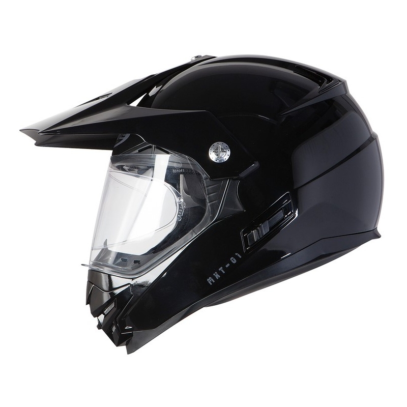 Endurohelm Ozone MXT-01 Pinlock Ready schwarz glänzend