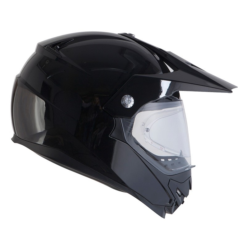 Endurohelm Ozone MXT-01 Pinlock Ready schwarz glänzend