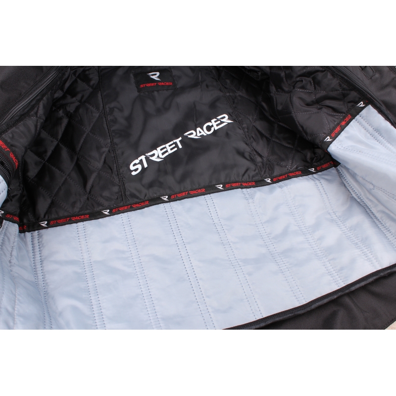 Street Racer Block schwarz-weiße Motorradjacke