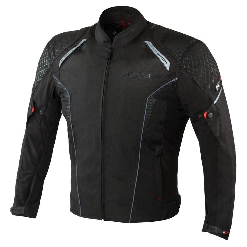 Ozone Edge Evo Schwarz Motorrad Jacke Ausverkauf