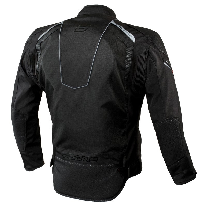 Ozone Edge Evo Schwarz Motorrad Jacke Ausverkauf