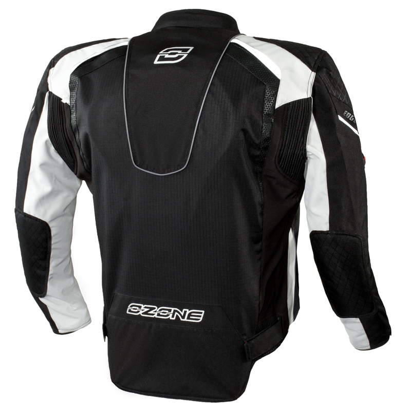 Ozone Edge Evo Schwarz-Grau Motorrad Jacke Ausverkauf