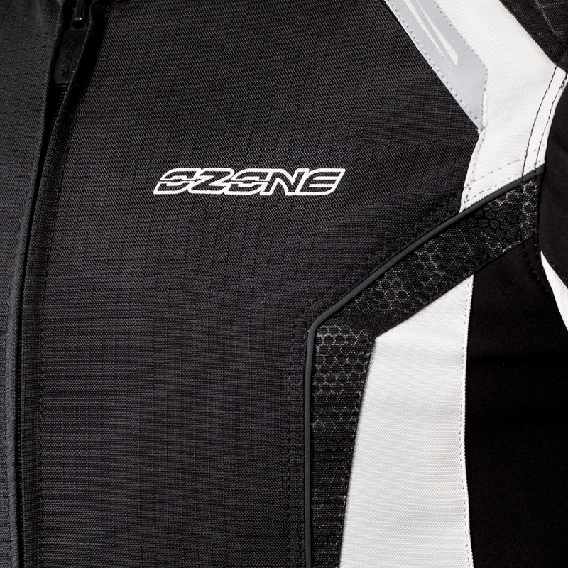 Ozone Edge Evo Schwarz-Grau Motorrad Jacke Ausverkauf