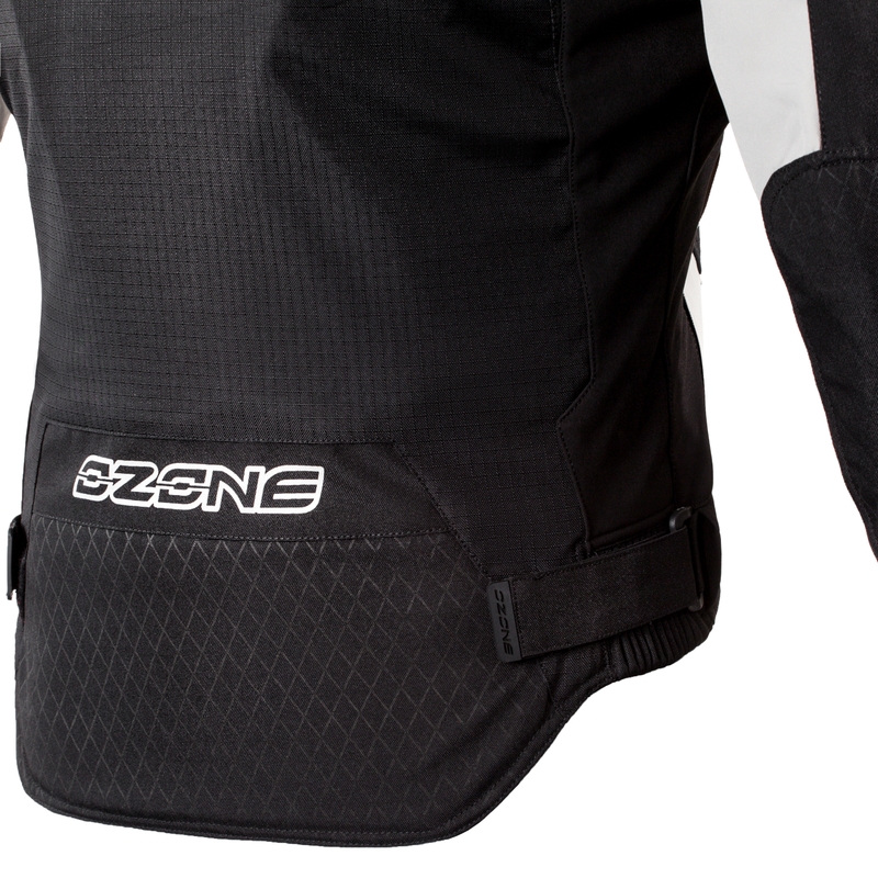 Ozone Edge Evo Schwarz-Grau Motorrad Jacke Ausverkauf