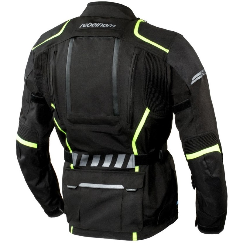 Moto Jacke Rebelhorn Hiker II schwarz-fluo gelb Ausverkauf