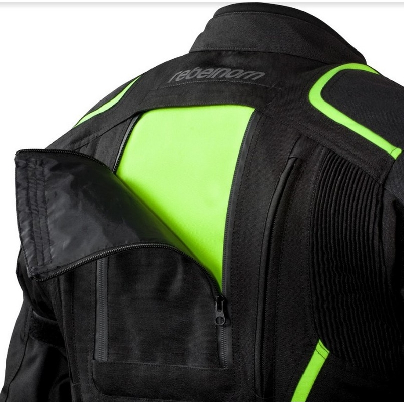 Moto Jacke Rebelhorn Hiker II schwarz-fluo gelb Ausverkauf