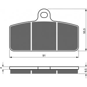 Bremsbeläge GOLDFREN 406 S33 STREET FRONT