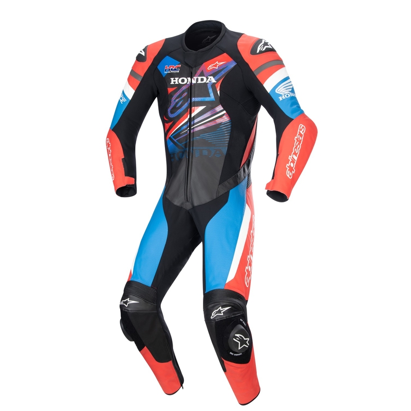 Motorradanzug Alpinestars GP Force Honda schwarz-rot-fluo-weiß