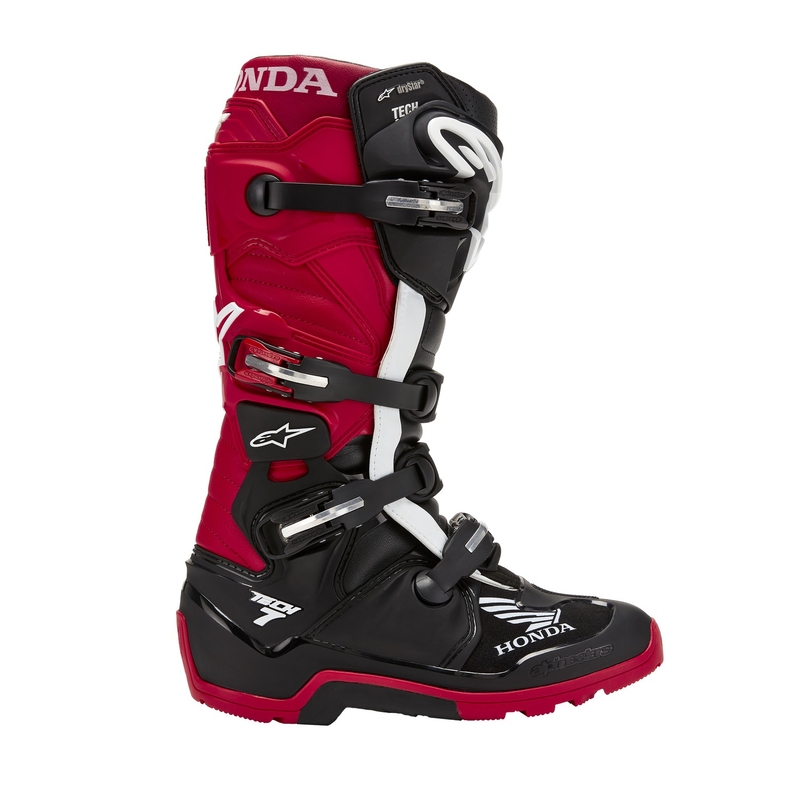 Motorradstiefel Alpinestars Tech 7 Enduro Drystar Honda Schwarz-Rot