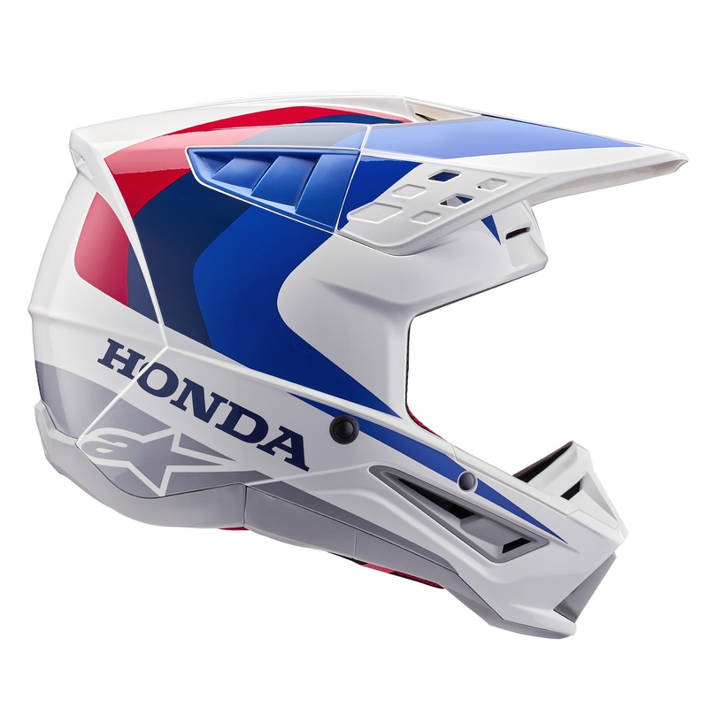 Alpinestars S-M5 Honda Motocross Helm Kollektion weiß-blau-rot
