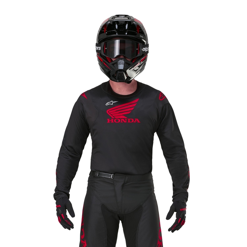 Motocross Jersey Alpinestars Racer Iconic Honda Collection Schwarz-Rot