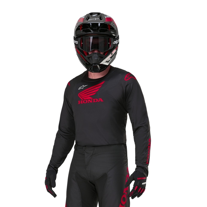 Motocross Jersey Alpinestars Racer Iconic Honda Collection Schwarz-Rot