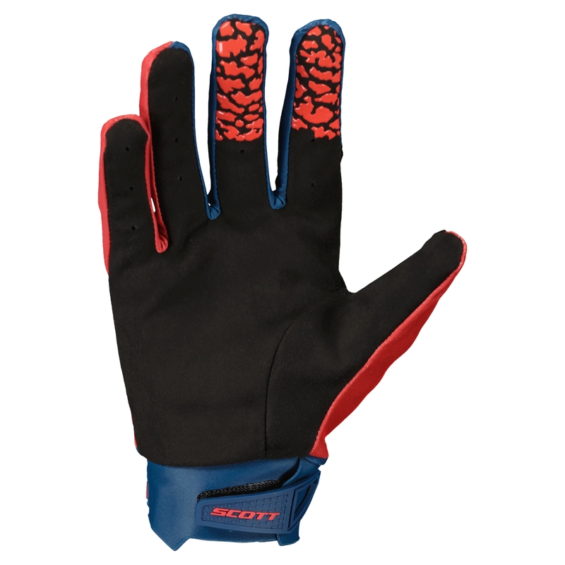 Motocross-Handschuhe SCOTT EVO TRACK blau-neon rot