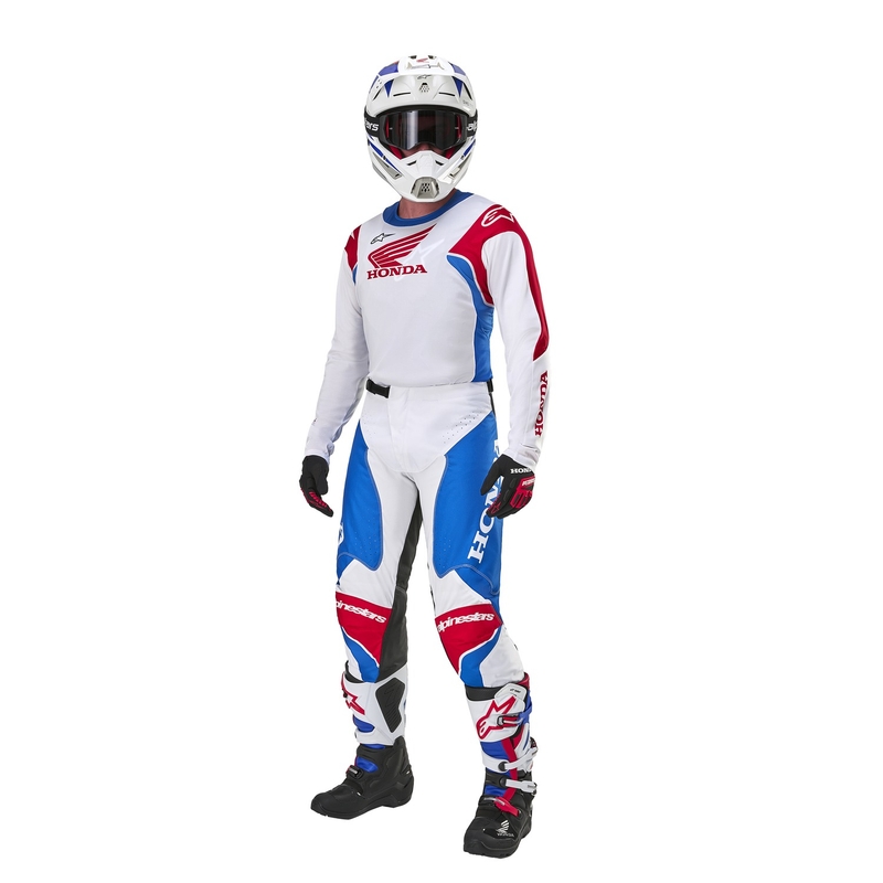 Alpinestars Racer Iconic Honda Kollektion Motocrosshose weiß-blau-rot-schwarz